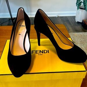 Black Suede Fendi Stilletos Size 7